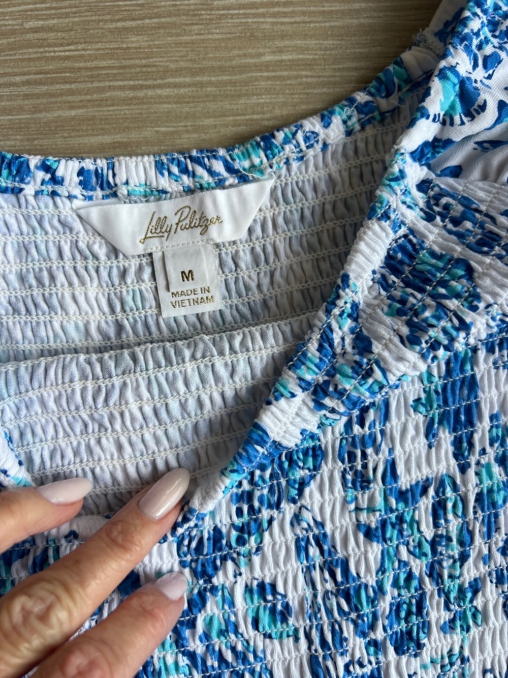 Lilly Pulitzer Blue and White Dress - Picture 7 of 10